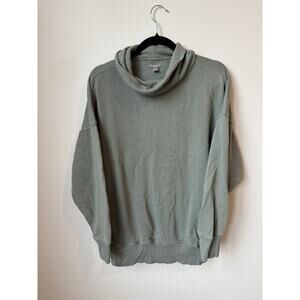Aerie Cowl Neck Sage Green Crew Neck Women Size Medium